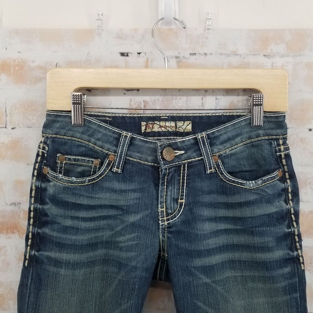 BKE Madison Women's Bootcut Flared Denim Blue Jeans 25 x 31 1/2 Stretch Med Wash - Picture 2 of 14
